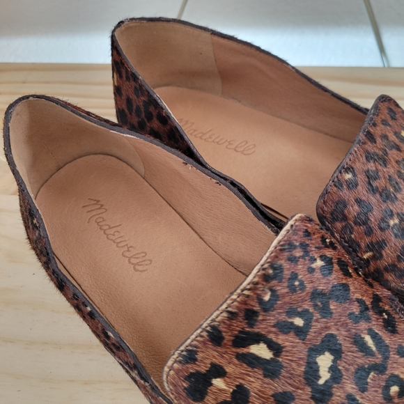 Madewell The Frances Skimmer Painted Leopard Calf Hair Flats 7.5 - Picture 7 of 11